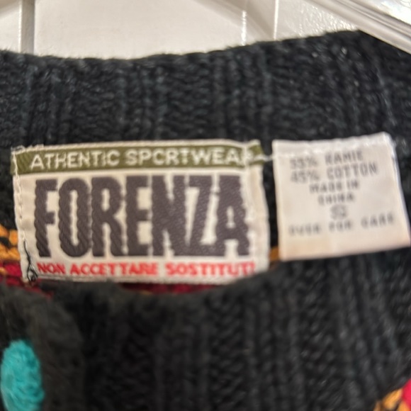 Forenza women’s 1980’s multicolored cardigan 55% ramie, 45% cotton, size small - Picture 3 of 4